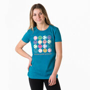 Soccer Women's Everyday Tee - Soccer Makes Me Happy