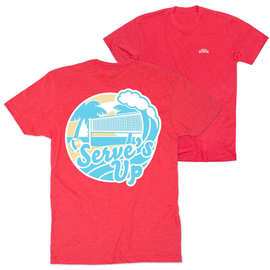 Volleyball Short Sleeve T-Shirt - Serve's Up (Back Design)
