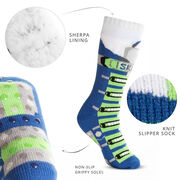 Ski Boot Slipper Socks with Sherpa Lining