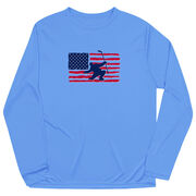 Hockey Long Sleeve Performance Tee - Hockey Land That We Love