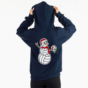 Volleyball Hooded Sweatshirt - Serving Holiday Cheer (Back Design) 