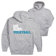 Volleyball Hooded Sweatshirt - Eat. Sleep. Volleyball. (Back Design)