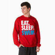 Swimming Crewneck Sweatshirt - Eat Sleep Swim