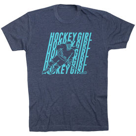 Hockey T-Shirt Short Sleeve - Hockey Girl Repeat