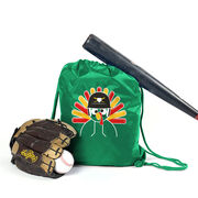 Baseball/Softball Sport Pack Cinch Sack - Goofy Turkey Player