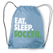 Soccer Drawstring Backpack Eat. Sleep. Soccer.