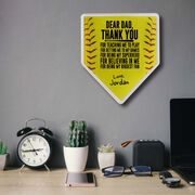 Premier Wooden Softball Home Plate Plaque - Dear Dad