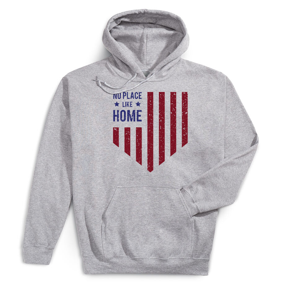 Softball Hooded Sweatshirt - No Place Like Home - Personalization Image