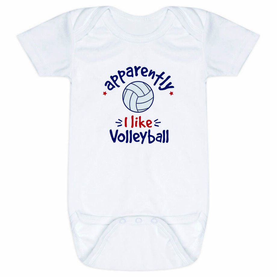 Volleyball Baby One-Piece - Apparently, I Like Volleyball