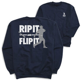 Baseball Crewneck Sweatshirt - Rip It Flip It (Back Design)