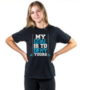 Hockey Tshirt Short Sleeve My Goal Is To Deny Yours Hockey (Blue/Black)