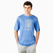 Guys Lacrosse Short Sleeve Performance Tee - Raised In a Cage