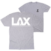 Guys Lacrosse Short Sleeve T-Shirt - I'd Rather Lax (Back Design)