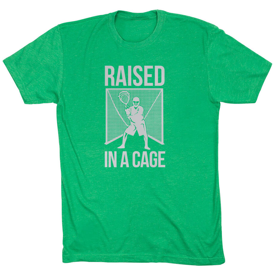 Lacrosse Short Sleeve T-Shirt - Raised In a Cage