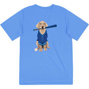 Baseball Short Sleeve Performance Tee - Dinger the Baseball Dog