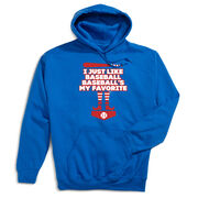 Baseball Hooded Sweatshirt - Baseball's My Favorite