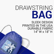 Guys Lacrosse Drawstring Backpack - Survival of the Fittest