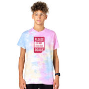Hockey Short Sleeve T-Shirt - Don't Feed the Goalie Tie Dye