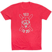 Skiing T-Shirt Short Sleeve - Yeti To Ski