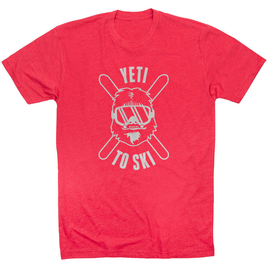 Skiing T-Shirt Short Sleeve - Yeti To Ski
