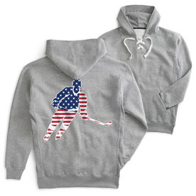 Hockey Sport Lace Sweatshirt - Hockey Stars and Stripes Player