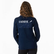 Crew Tshirt Long Sleeve - I'd Rather Be Rowing (Back Design)