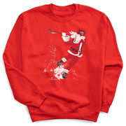 Guys Lacrosse Crewneck Sweatshirt - Santa Laxer