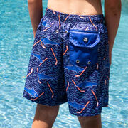 Hockey Swim Trunks - Shark Attack