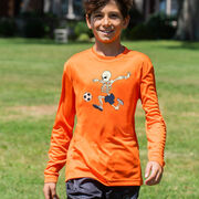 Soccer Long Sleeve Performance Tee - Skeleton Striker