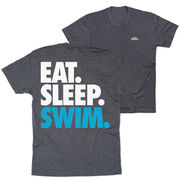 Swimming Short Sleeve T-Shirt - Eat. Sleep. Swim. (Back Design)