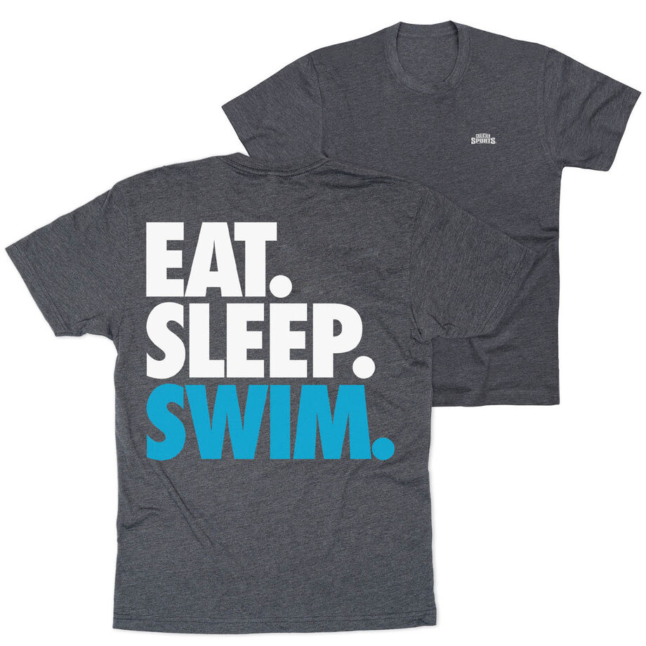 Swimming Short Sleeve T-Shirt - Eat. Sleep. Swim. (Back Design)