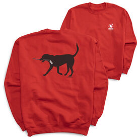 Hockey Crewneck Sweatshirt - Howe the Hockey Dog (Back Design)