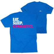 Gymnastics Short Sleeve T-Shirt - Eat. Sleep. Gymnastics. (Back Design)