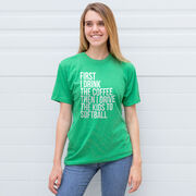 Softball Short Sleeve T-Shirt - Then I Drive The Kids To Softball