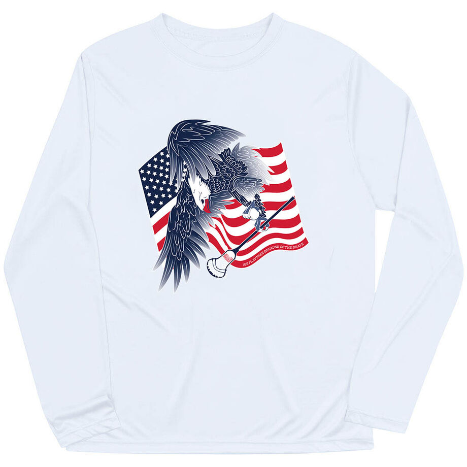 Guys Lacrosse Long Sleeve Performance Tee - Lacrosse Eagle