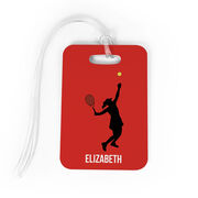 Tennis Bag/Luggage Tag - Personalized Girl Tennis Player