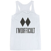 Skiing & Snowboarding Flowy Racerback Tank Top - I'm Difficult