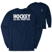 Hockey Tshirt Long Sleeve - All Day Every Day (Back Design)