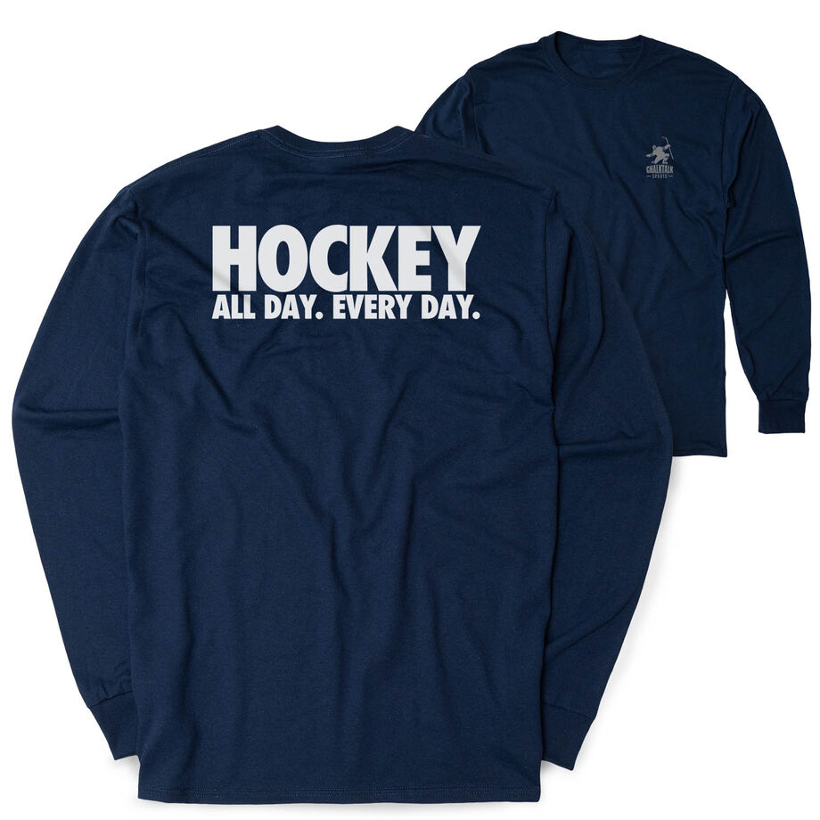 Hockey Tshirt Long Sleeve - All Day Every Day (Back Design)