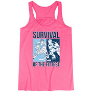 Hockey Flowy Racerback Tank Top - Survival of the Fittest
