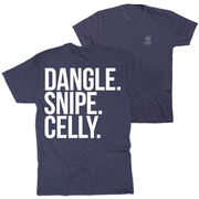 Hockey Short Sleeve T-Shirt - Dangle Snipe Celly Words (Back Design)