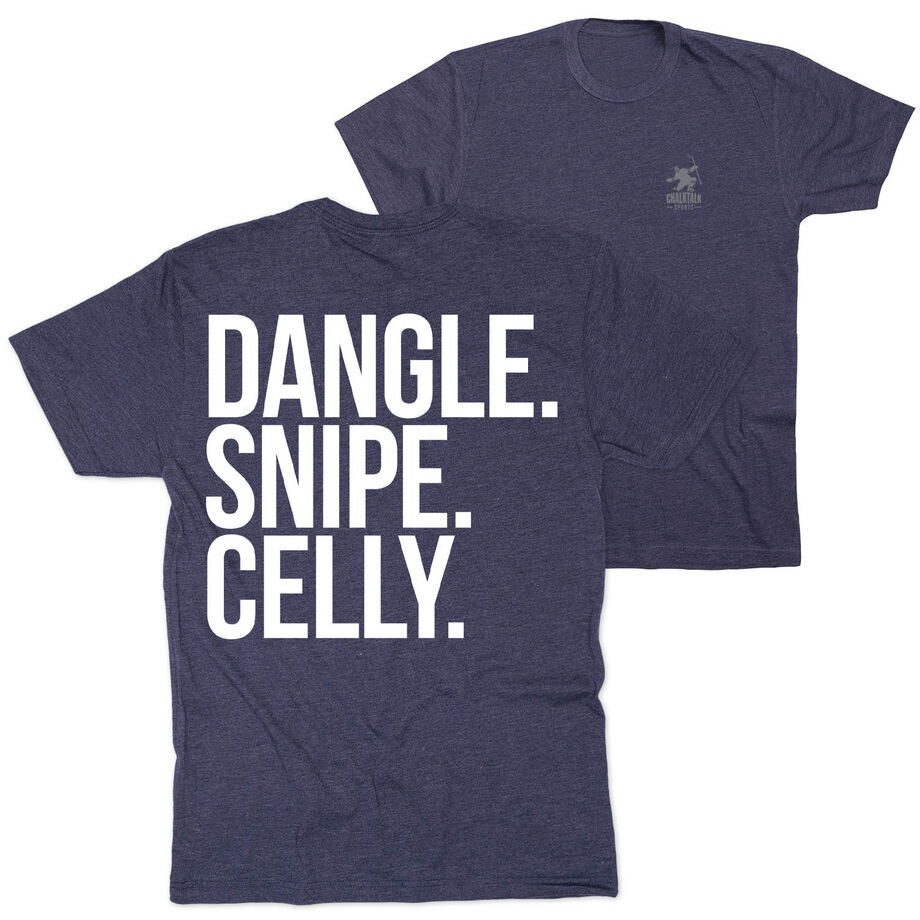 Hockey Short Sleeve T-Shirt - Dangle Snipe Celly Words (Back Design)