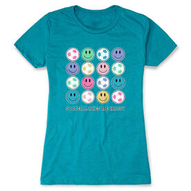 Soccer Women's Everyday Tee - Soccer Makes Me Happy