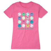 Soccer Women's Everyday Tee - Soccer Makes Me Happy