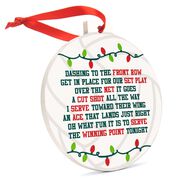 Volleyball Round Ceramic Ornament - Jingle All the Way