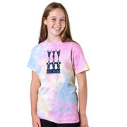 Cheerleading Short Sleeve T-Shirt - We Rise By Lifting Others Tie-Dye