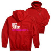 Gymnastics Hooded Sweatshirt - Eat. Sleep. Gymnastics. (Back Design)