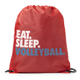 Volleyball Drawstring Backpack Eat. Sleep. Volleyball.