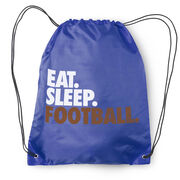 Football Drawstring Backpack Eat. Sleep. Football.