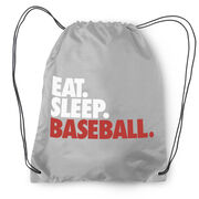 Baseball Drawstring Backpack Eat. Sleep. Baseball.